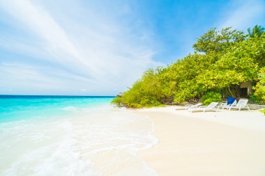 Güzel tropikal maldivler tatil beldesi