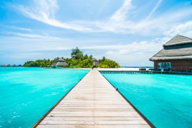 Güzel tropikal maldivler tatil beldesi