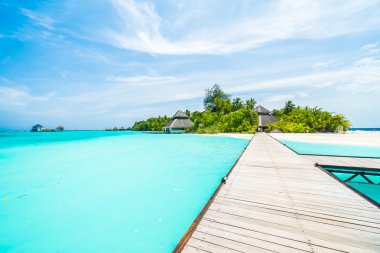 Güzel tropikal maldivler tatil beldesi