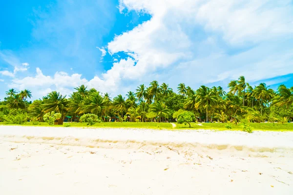 Тропічний пляж і море на острові Мальдіви — стокове фото