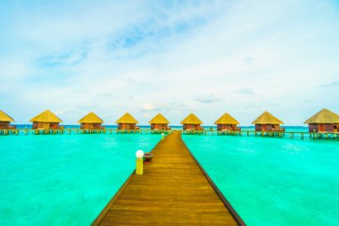 Plaj ve deniz ile güzel Maldivler ada