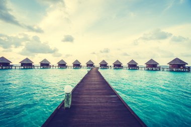 Güzel tropikal maldivler tatil beldesi