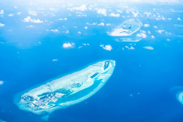 Vista aérea de la isla de las Maldivas — Foto de Stock