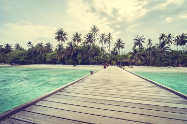 Güzel tropikal plaj ve deniz