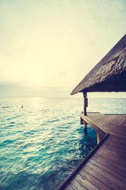 Güzel tropikal maldivler tatil beldesi