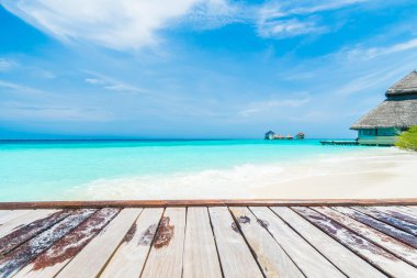 Güzel tropikal maldivler tatil beldesi