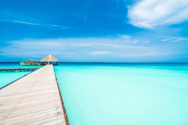 Güzel tropikal maldivler tatil beldesi