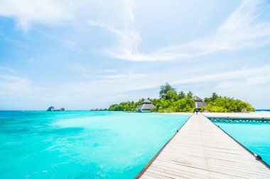 Güzel tropikal maldivler tatil beldesi