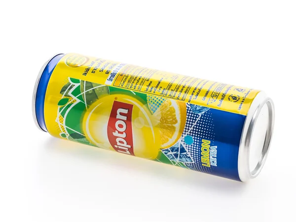 Bangkok, Thailand-13 mars 2015: Lipton citron Ice Tea kan är — Stockfoto