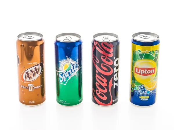 Soda pop meşrubat kutuları — Stok fotoğraf