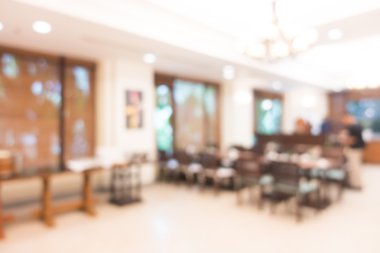 Arkaplan için soyut bulanık restoran iç mimarisi