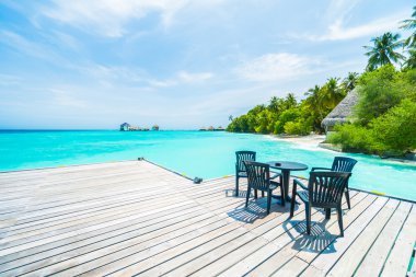 Güzel tropikal Maldivler resort