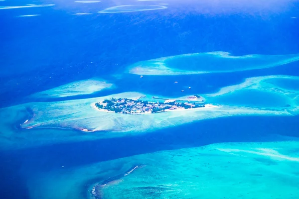 Veduta aerea dell'isola di Maldive — Foto Stock