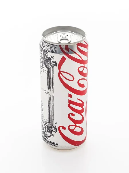 Cola kan på vit — Stockfoto
