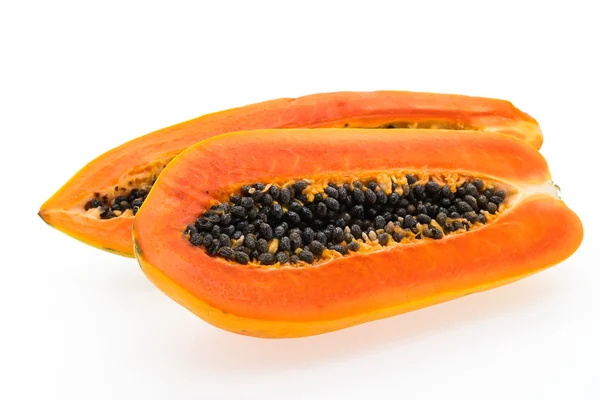 Papaya fruit on white background — Stock Photo, Image