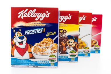 Mısır gevreği kutusu marka kelloggs