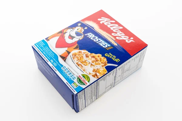 Cereal box brand kelloggs — Stock Photo, Image