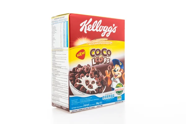 Cereal box brand kelloggs — Stock Photo, Image