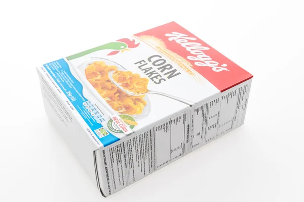 Cereal box brand kelloggs — Stock Photo, Image