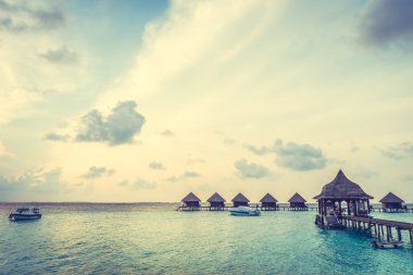 Güzel tropikal Maldivler ada