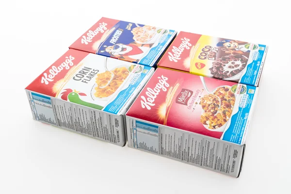 Δημητριακά κουτί μάρκα kelloggs — Φωτογραφία Αρχείου