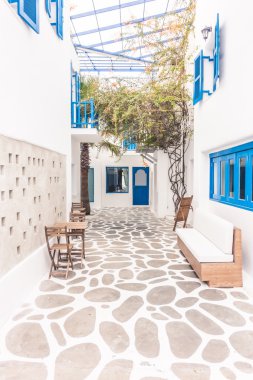 Santorini ve Yunanistan tarzı ile güzel mimari