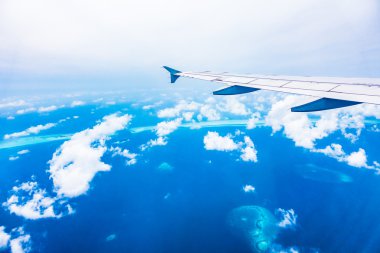 Uçak kanadı Maldivler Hava Manzaralı