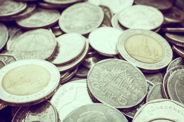 madeni para dokular yığını