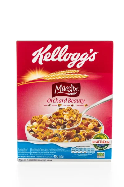 Cereal box brand kelloggs — Stock Photo, Image