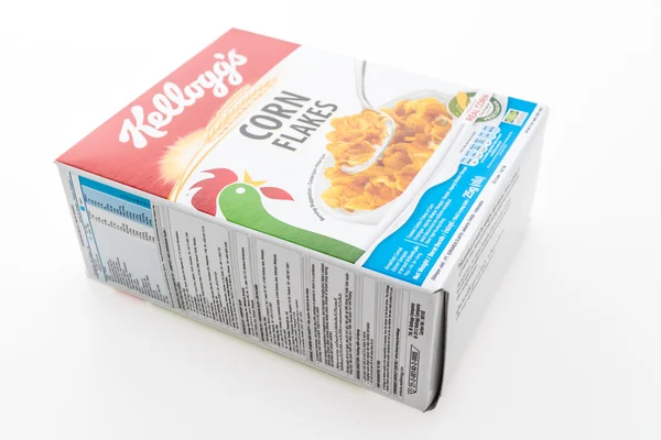 Cereal box brand kelloggs — Stock Photo, Image