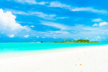 Güzel bir plaj ve deniz Maldivler Island