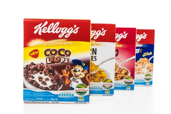 Cereal box brand kelloggs — Stock Photo, Image