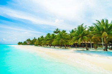 Güzel bir plaj ve deniz Maldivler Island