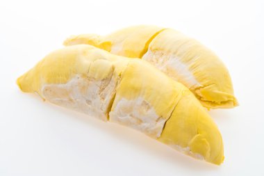 durian meyvesi beyaz arkaplanda