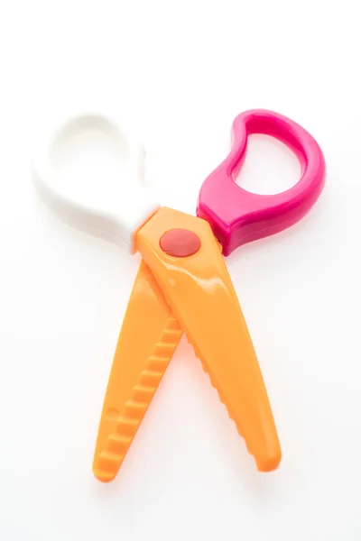 Barevné plastové nůžky — Stock fotografie
