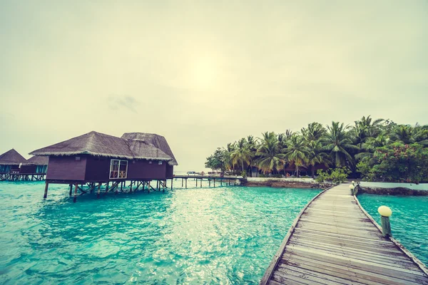 美丽的热带马尔代夫岛 — 图库照片