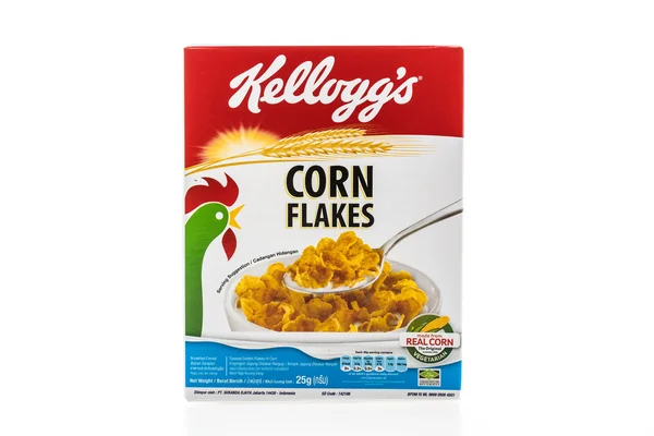 Cereal box brand kelloggs — Stock Photo, Image