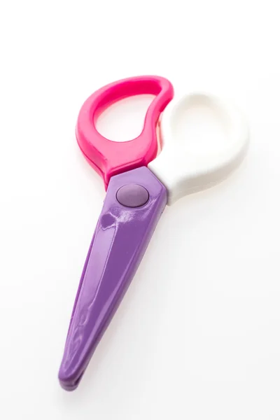 Colorful plastic scissors — Stock Photo, Image