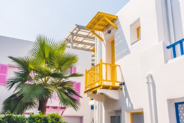 Santorini ve Yunanistan tarzı ile güzel mimari