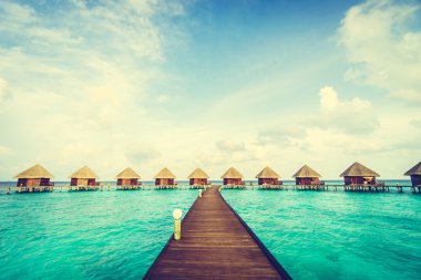 Güzel tropikal Maldivler ada