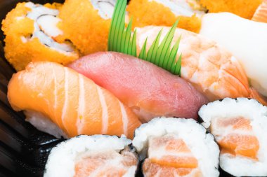 Deniz ürünleri suşi Japon gıda tarzı