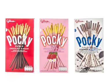 Bisküvi pocky marka kutusuyla sopa