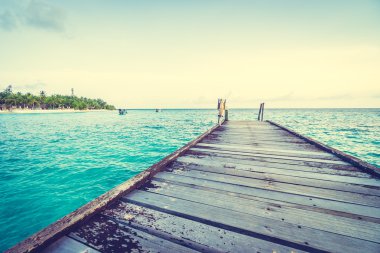 Güzel tropikal Maldivler ada