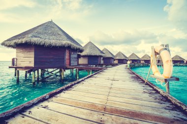 Güzel tropikal Maldivler ada