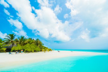 Güzel Maldivler ada