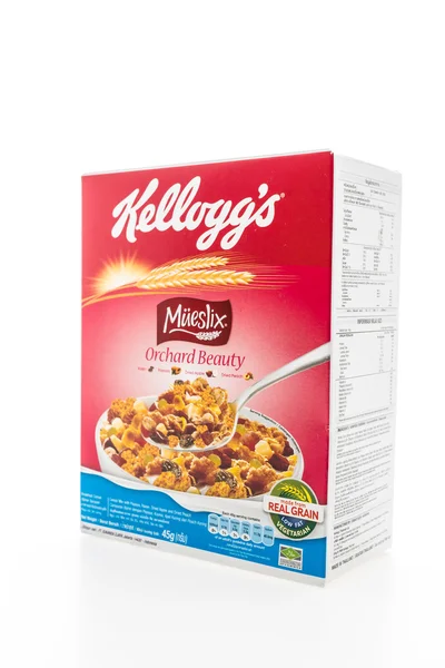 Caja de cereales marca kelloggs — Foto de Stock
