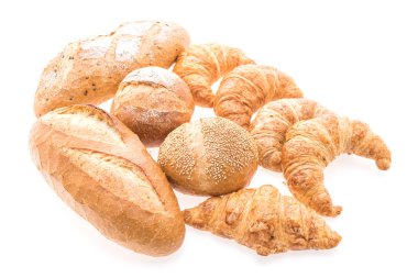 Ekmek ve pastane izole