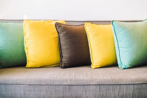 Beautiful Pillow on bed — Stock Photo, Image