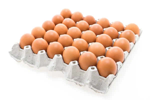 Eier verpackt im Karton — Stockfoto