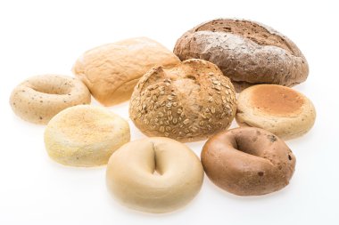 ekmek beyaz arkaplanda